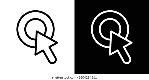 Click icons vectors set in stroke line style.