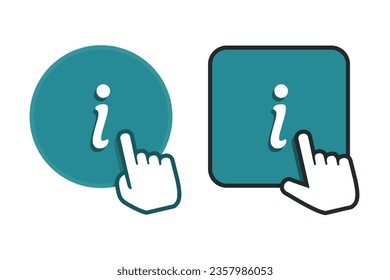 Click information icon. Illustration vector
