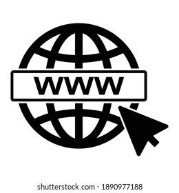 click internet computer icon vector