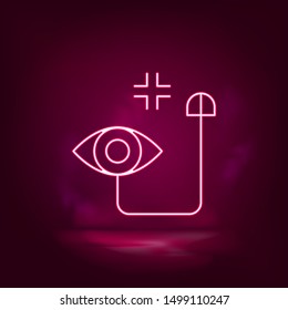 Click, internet, tech, smart neon icon - vector. Artificial intelligence.