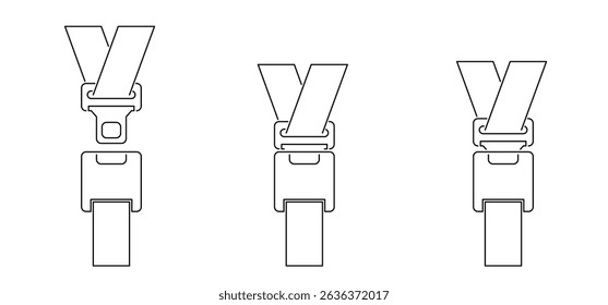 Click it. Safety belt or seat belt icon. Car seat, plane or passenger belt for vehicle. Traffic, drive safe sign. lifesaver, seatbelt. prevention concept. Fasten your seat belt.
