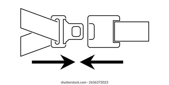 Click it. Safety belt or seat belt icon. Car seat, plane or passenger belt for vehicle. Traffic, drive safe sign. lifesaver, seatbelt. prevention concept. 