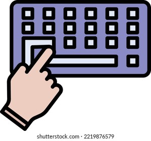 Click keyboard Vector icon which is suitable for commercial work and easily modify or edit it
