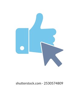 click like concept line icon. Simple element illustration. click like concept outline symbol design.