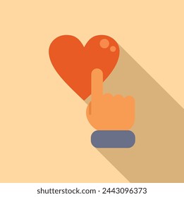 Click like heart online icon flat vector. Normal game button. Patron excellent