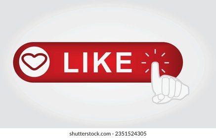 Click like icon. vector illustration