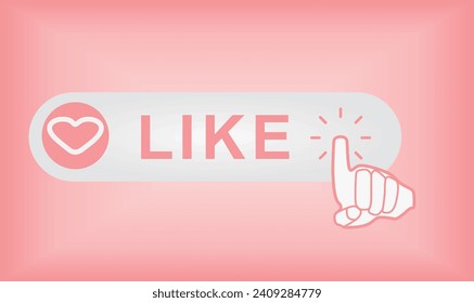 Click like icon. vector illustration