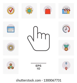 Click line icon. Graphic elements for your design