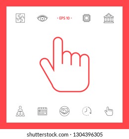 Click line icon. Graphic elements for your design