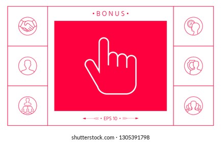 Click line icon. Graphic elements for your design