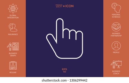 Click line icon. Graphic elements for your design