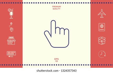 Click line icon. Graphic elements for your design