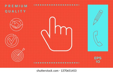 Click line icon. Graphic elements for your design