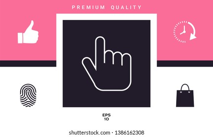 Click line icon. Graphic elements for your design