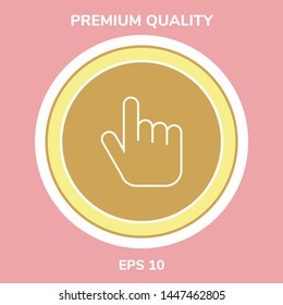 Click line icon. Graphic elements for your design