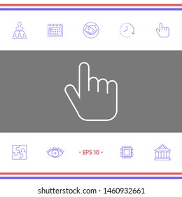 Click line icon. Graphic elements for your design