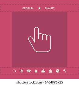 Click line icon. Graphic elements for your design