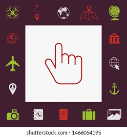 Click line icon. Graphic elements for your design