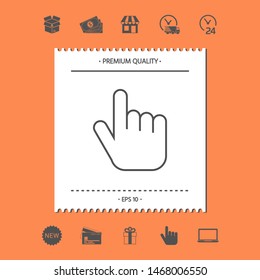Click line icon. Graphic elements for your design