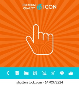 Click line icon. Graphic elements for your design