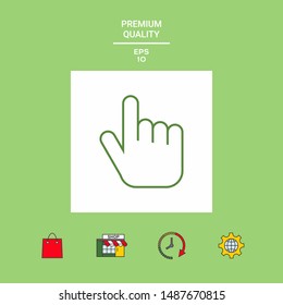 Click line icon. Graphic elements for your design