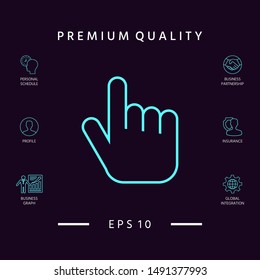 Click line icon. Graphic elements for your design