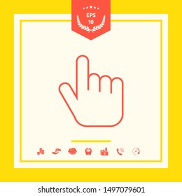 Click line icon. Graphic elements for your design