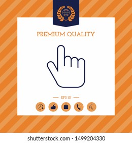 Click line icon. Graphic elements for your design