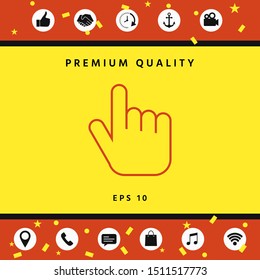 Click line icon. Graphic elements for your design