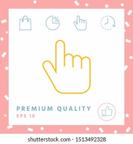 Click line icon. Graphic elements for your design