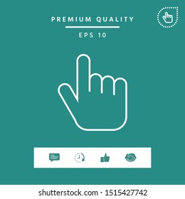 Click line icon. Graphic elements for your design