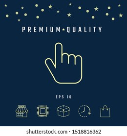 Click line icon. Graphic elements for your design