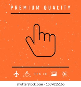 Click line icon. Graphic elements for your design