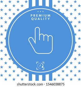 Click line icon. Graphic elements for your design