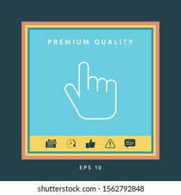 Click line icon. Graphic elements for your design
