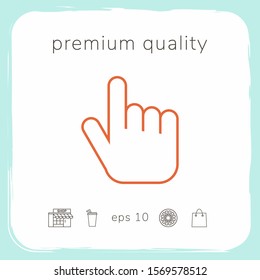 Click line icon. Graphic elements for your design