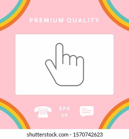 Click line icon. Graphic elements for your design