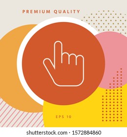 Click line icon. Graphic elements for your design