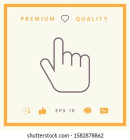 Click line icon. Graphic elements for your design
