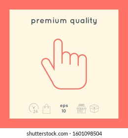 Click line icon. Graphic elements for your design