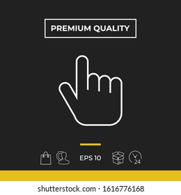 Click line icon. Graphic elements for your design