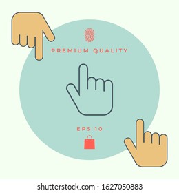 Click line icon. Graphic elements for your design