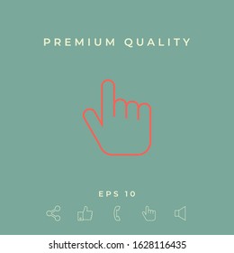 Click line icon. Graphic elements for your design