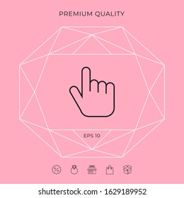 Click line icon. Graphic elements for your design