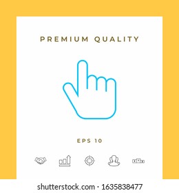 Click line icon. Graphic elements for your design