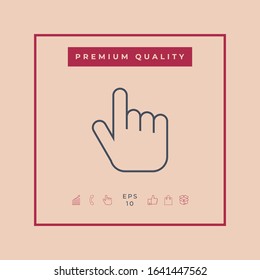 Click line icon. Graphic elements for your design