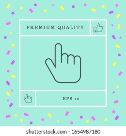 Click line icon. Graphic elements for your design