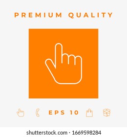 Click line icon. Graphic elements for your design