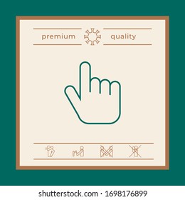 Click line icon. Graphic elements for your design