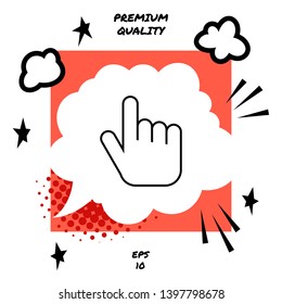 Click line icon. Signs and symbols for your design